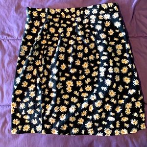 Daisy Print Mini Skirt